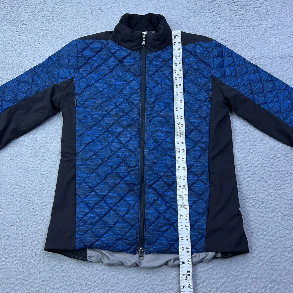Lululemon Jacket Mens M‎ Quilted Goose Down Blue Black Lightweight Puffer